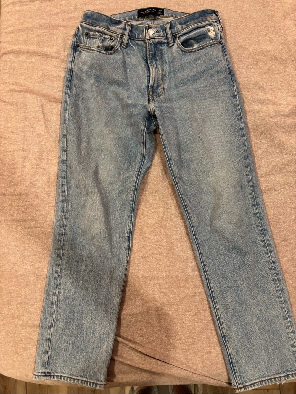 Abercrombie & Fitch Light Wash Men's Straight Jeans